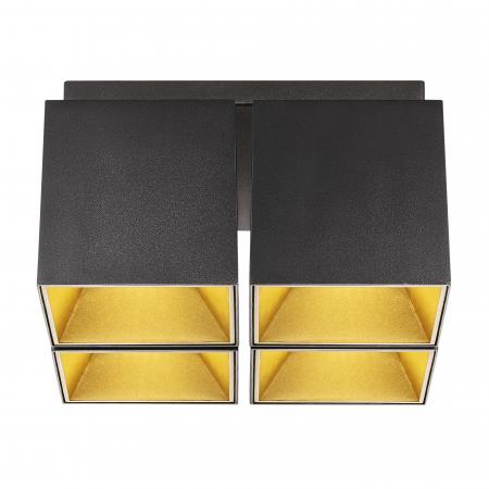 Nordlux 4-flammiger Ethan Deckenstrahler in Matt schwarz